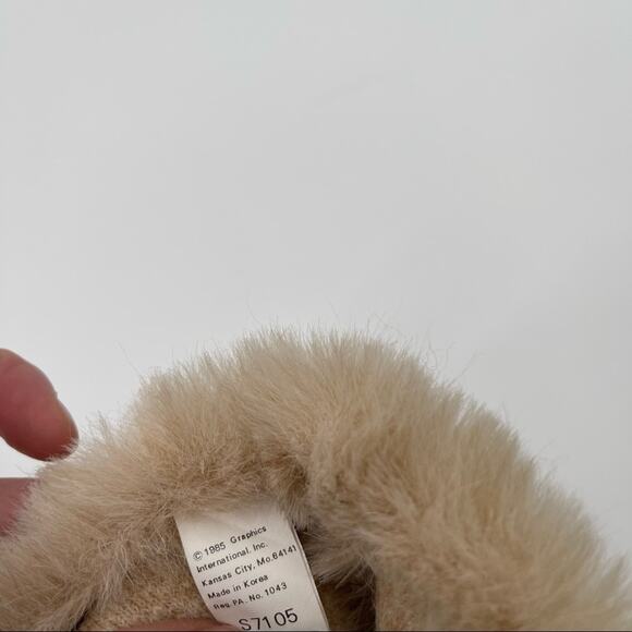 BUNNY PUPPET Graphics International 1985 Vintage Stuffed Animal Easter Spring - Picture 10 of 13